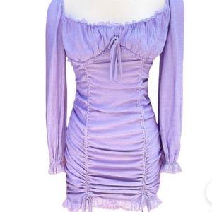 Women’s Ruched Side Purple Bodycon Dress NWT boutique